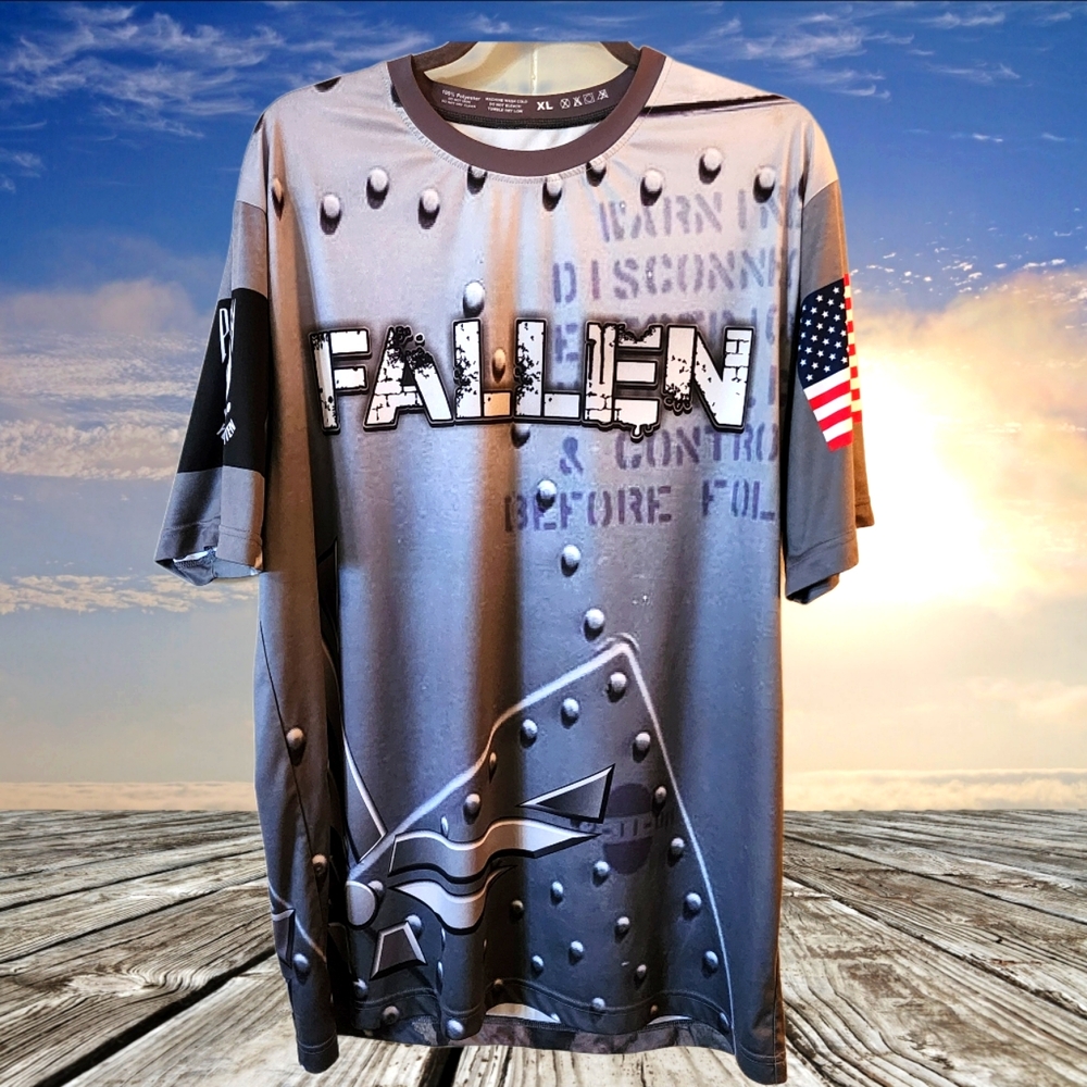 Patriots Support The Troops Mens Short Sleeve Pullover Shirt (Size XL)